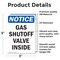 Signmission Gas Shutoff Valve Inside OSHA Notice Sign, Vinyl Decal, 3.5in W x 5in L, 2PK OS-2PACK-NS-D-35-V-13035 - alternate 6
